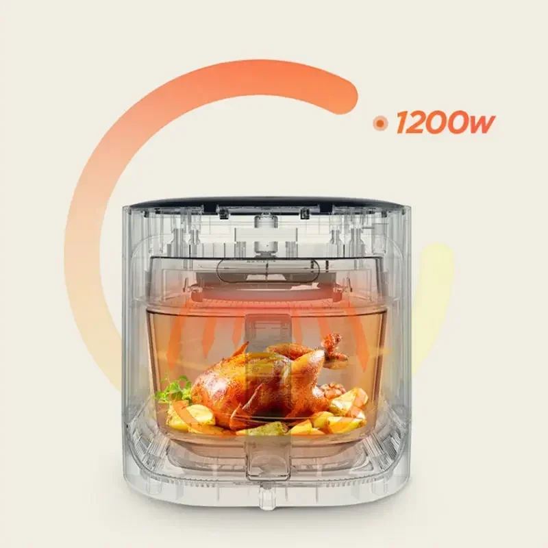 Household new large-capacity intelligent automatic multi-function all-in-one new electric oven glass visual air fryer 6