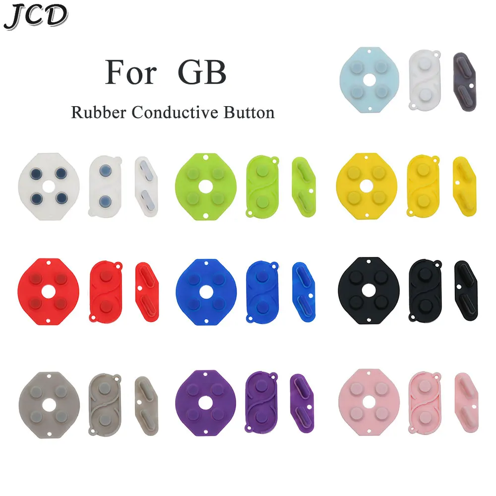 

JCD 10colors 1set Rubber Conductive Buttons For GameBoy Classic GB DMG Console Silicone D-Pad A B Select Start Key Replacement