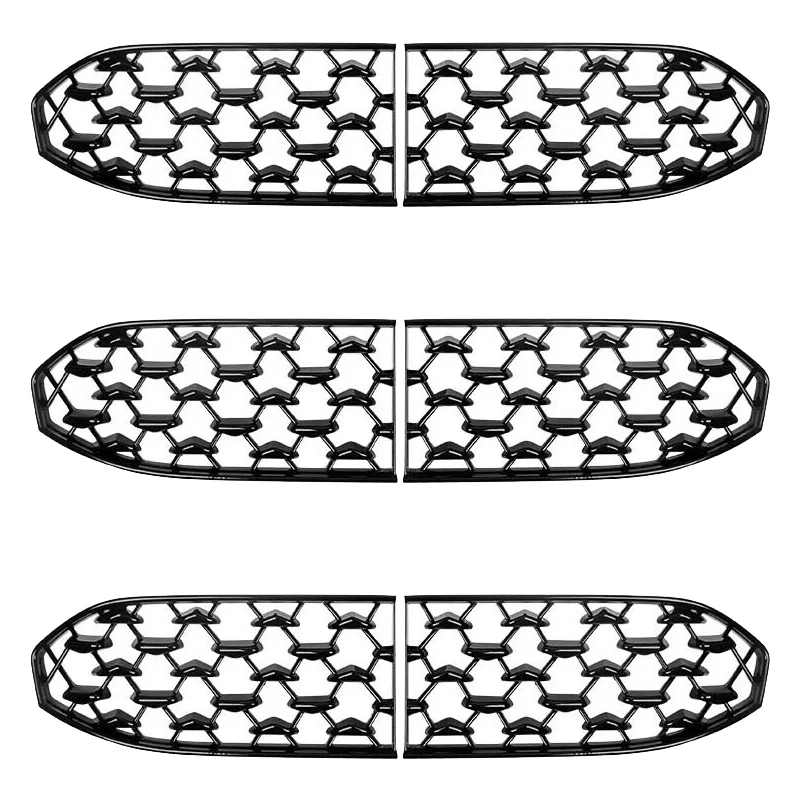 

6Pcs Car Front Lower Grille Bumper Grille Cover Decoration For Mazda CX30 CX-30 2020-2021