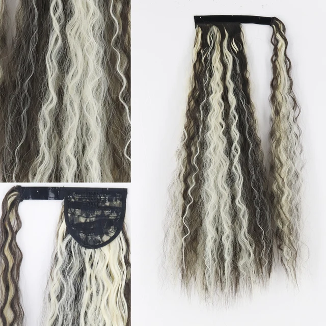 MERISIHAIR Synthetic Long Straight Wrap Around Clip In Ponytail Hair Extension Heat Reistan Pony Tail Fake Hair 19-f8-613