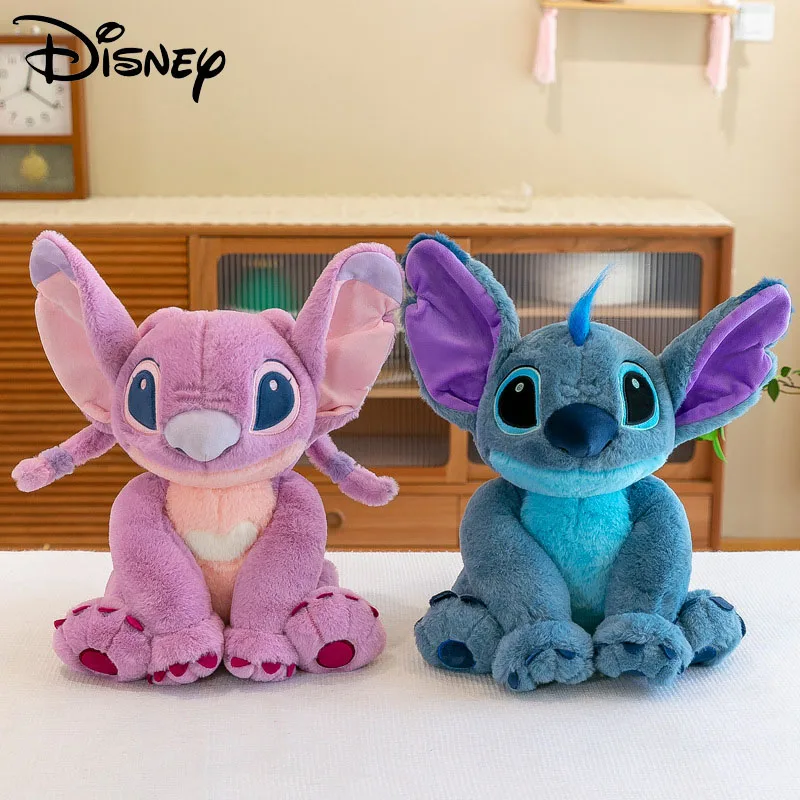 Disney Kawaii Stitch Angel Plush Toy Stuffed Animals Doll Cartoon Cute