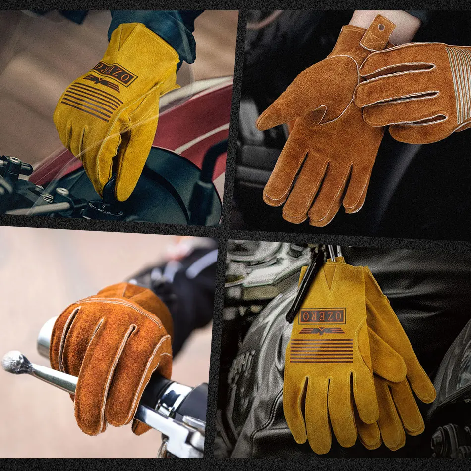 OZERO New Leather Cowhide Work Gloves - Image 2