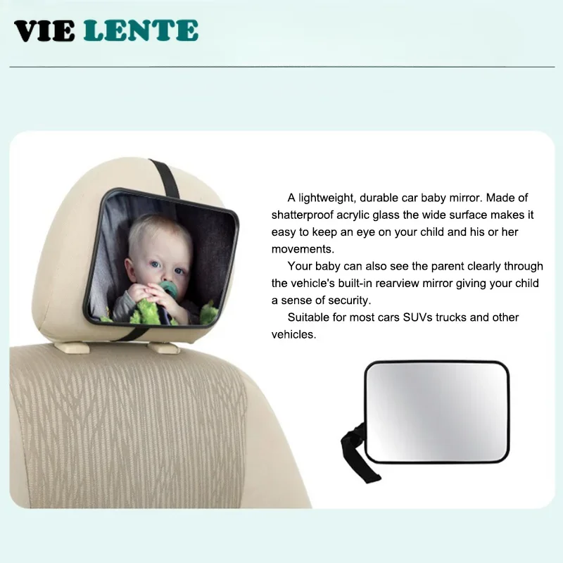 Car Rearview Mirror Baby Safety Interior For Car Seat Headrest Monitor