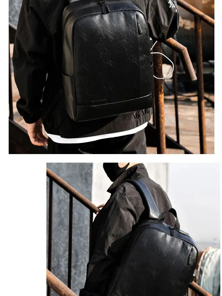 S81074bb333de454190e883d1641e9dd45 1 Pack 15.6 inches Men's Business Simple Computer Backpack USB Charging Lightweight Schoolbag Travel Commuting Mallzona