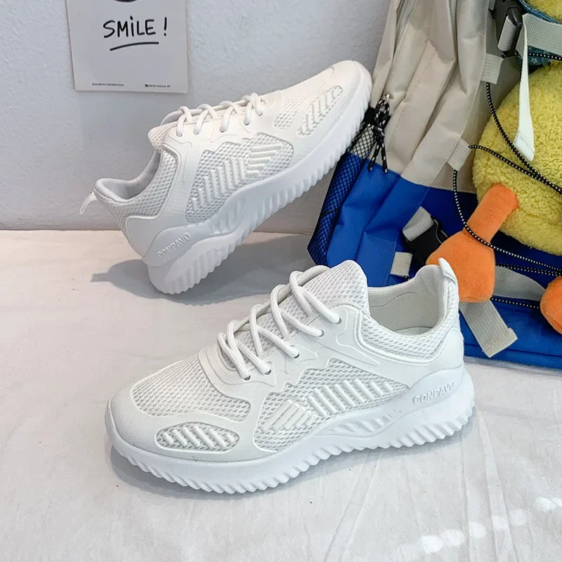 Breathable Platform Sneakers Women's Sports Shoes New Summer Fashion Comfortable Running Shoe Tennis Woman Mesh White Shoes