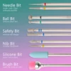 14pcs/set Nail Drill Machine Bit Nail Gel Removal Polishing Tools Pedicure Manicure Rotary Grinding  Buffer Polisher 6