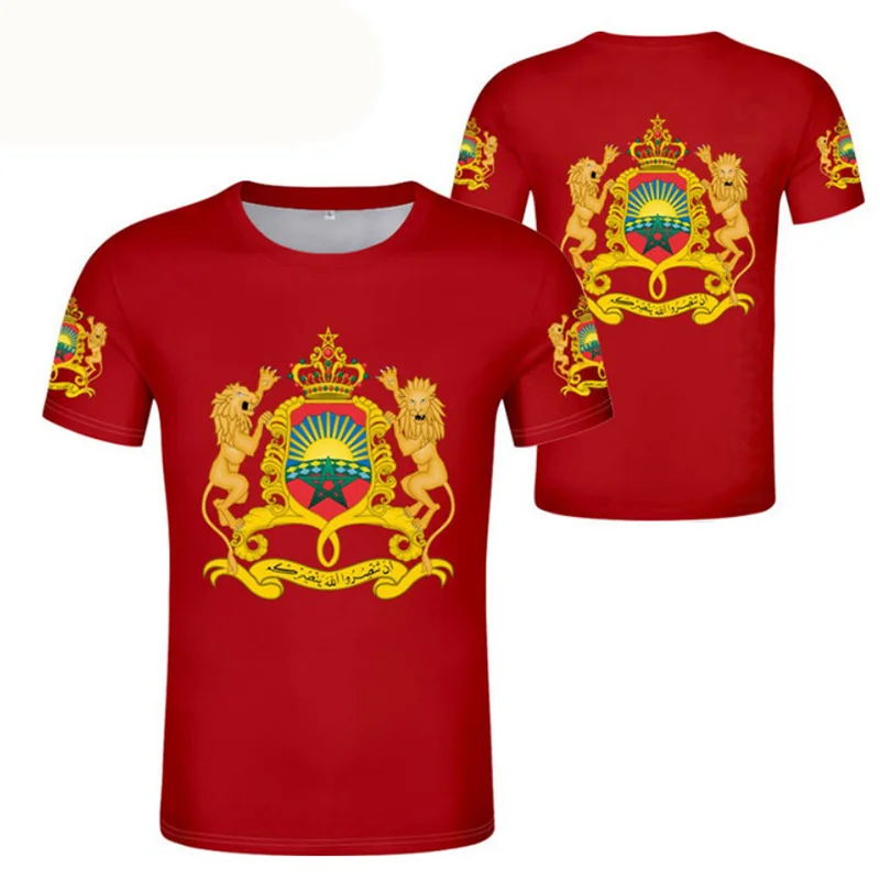 

3D Print Morocco Flag Graphic T Shirt Men Summer Sports Oversized T-shirt Moroccan National Emblem Pattern Tees Streetwear Tops