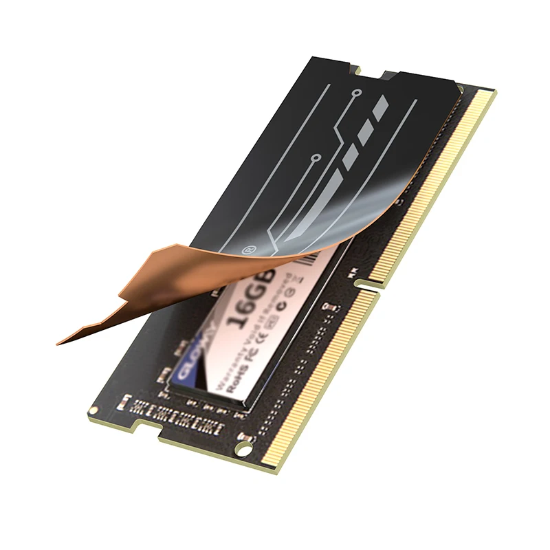 Thermal Pad 2pcs Copper Foil Design Thermal pad Graphene Laptop RAM Heatsink DDR5 DDR4 DDR3 DDR2 Memory Module Cooling Sticker