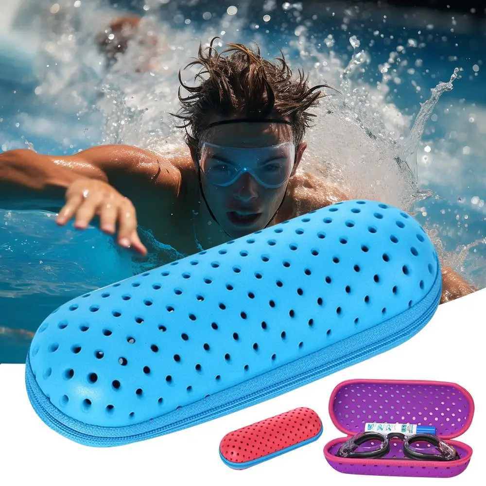 Swimming Goggles Box EVA Soft Protective Cover Breathable Eyewear Protector Swimming Equipment Students