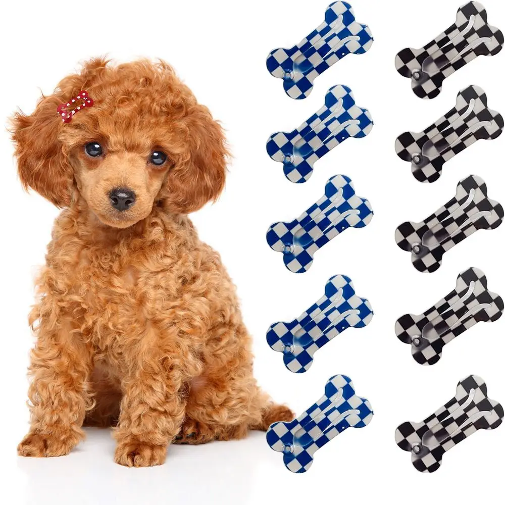 5 pcs/set Bone Shape Pet Hair Accessories for Small Dogs Cute Pet Hairpin Dog Hair Clip Cat Grooming Supplies Snap Hair Clips 2