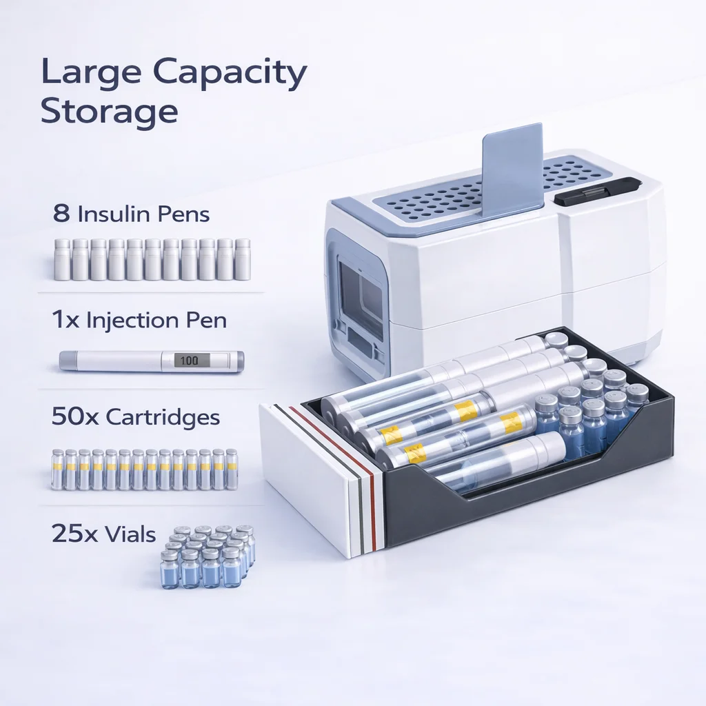 16800mAh Portable Insulin Cooler Case Mini Medicine Refrigerator 0-18C USB Charging Travel Cooling Box 2
