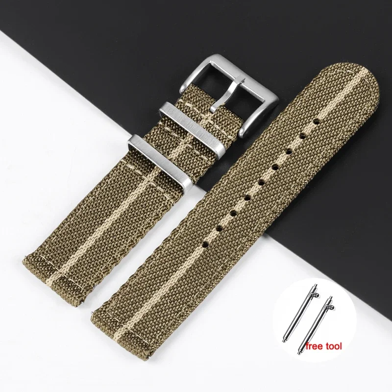 Nylon Canvas Quick Release Watch Strap - Versatile Military Sport Bracelet
