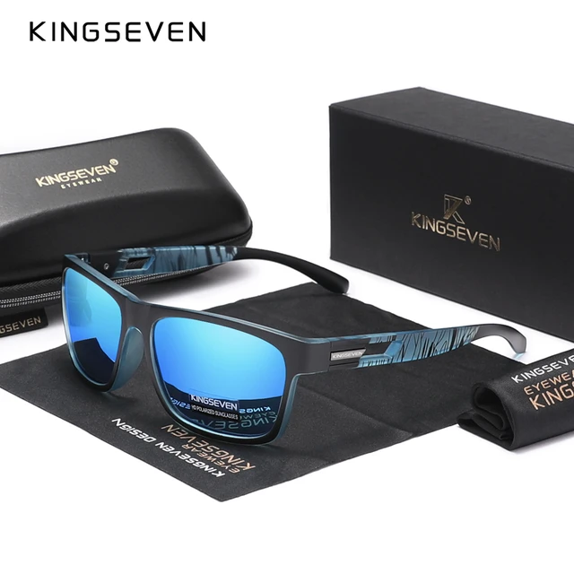 Genuine KINGSEVEN New 2023 Brand Design Men's Glasses Polarized Sunglasses Women UV Lens Fashion Eyewear Oculos de sol