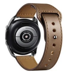 Elegant Leather Watch Band - 20mm/22mm Adjustable Strap Bracelet - Galax 4 - classic (Coffee brown)