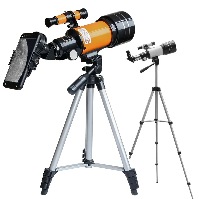 ANQILAFU 天体望遠鏡 口径70mm 焦点距離700mm - 子供と初心者のためのプロの天文学屈折望遠鏡-スマートフォンマウント、ステ