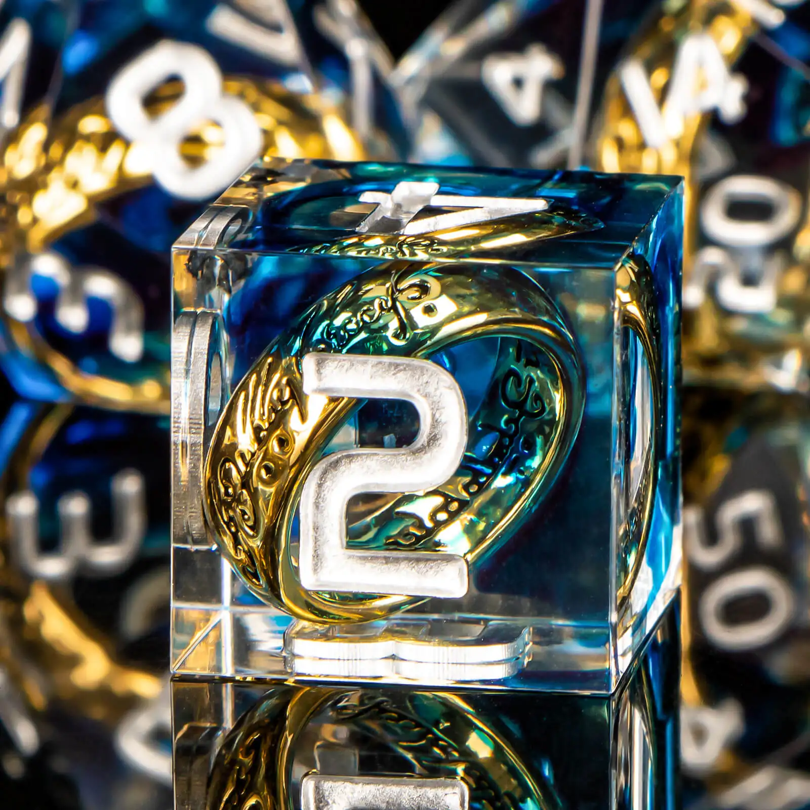 Kerwellsi Resin Sharp Edge Dadi Dnd Set D & D, Magic Lord Of The Rings Dungeon E Dragon Dice, Ltr Gioco Di Ruolo Rpg Dadi