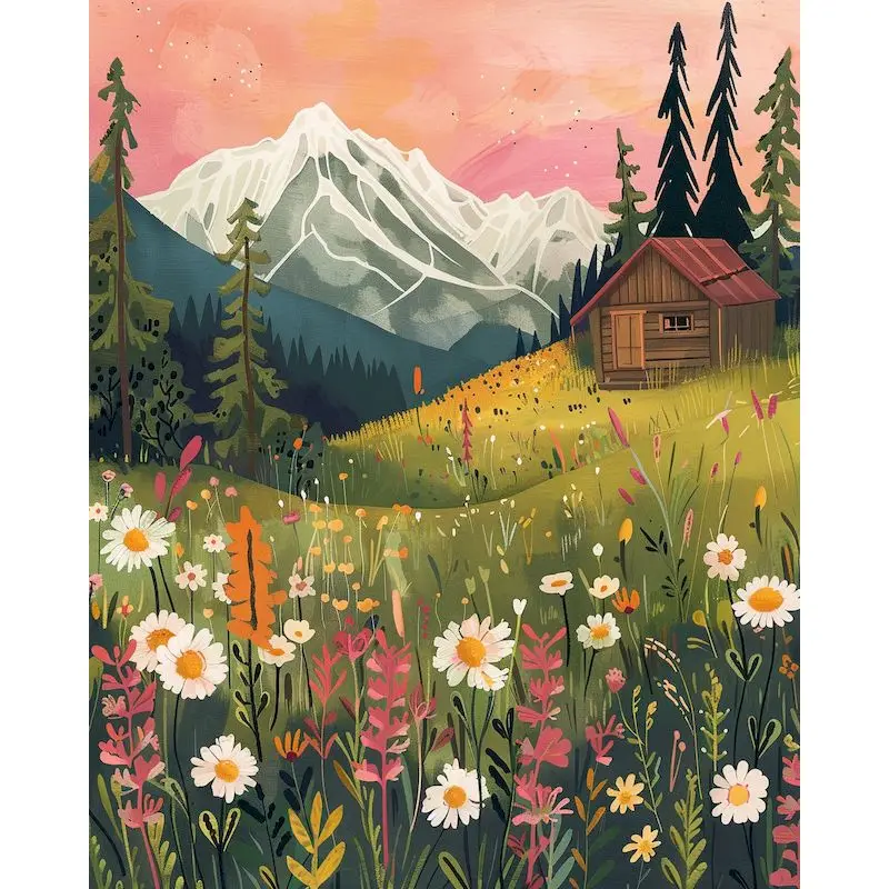 DIY Scenic Canvas Painting Kit - 60x75cm Hand-Painted Artwork