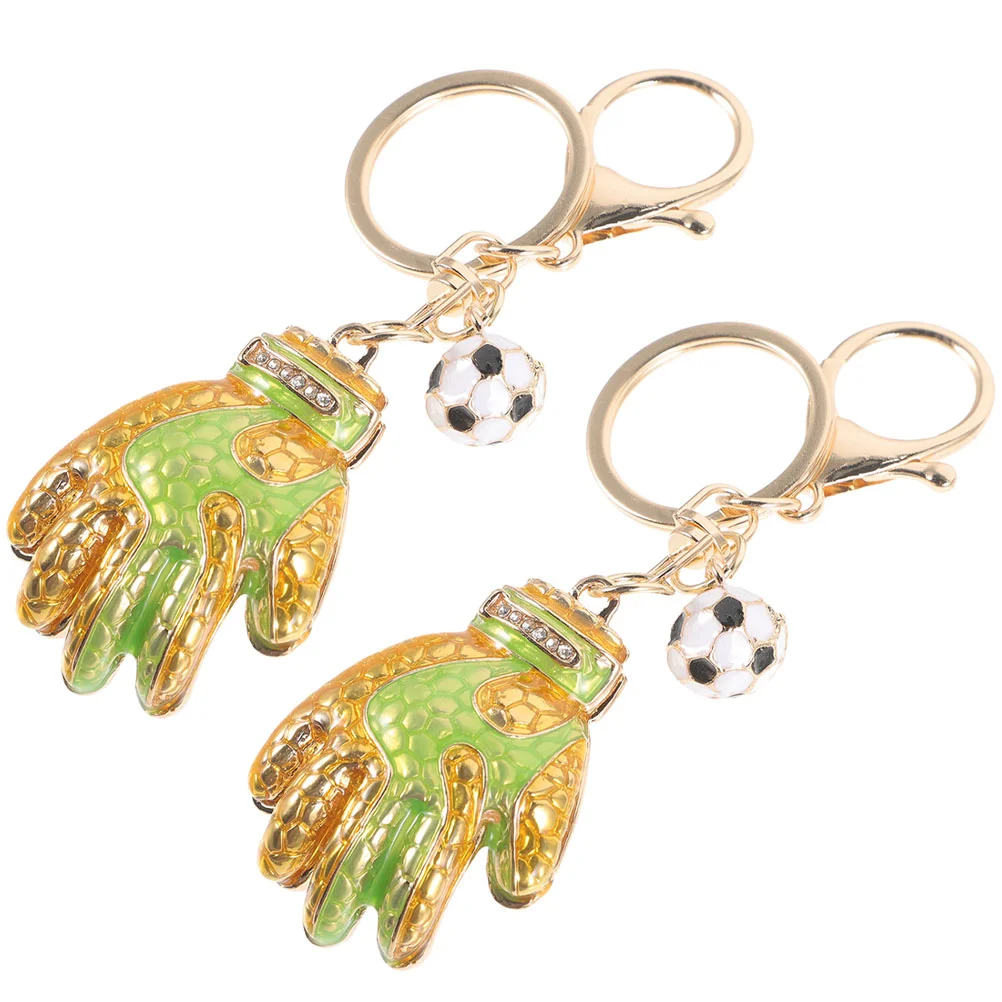 

Glove Shaped Key Pendant Football Goalkeeper Gloves Keychain Schoolbag Ring Car Decorative Backpack Purse