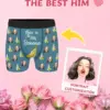Custom Personalized Photo Men's Underwear Face Photo Boxer Briefs Novelty Print Men's Underwear Valentine's Day Gift for Husband 2
