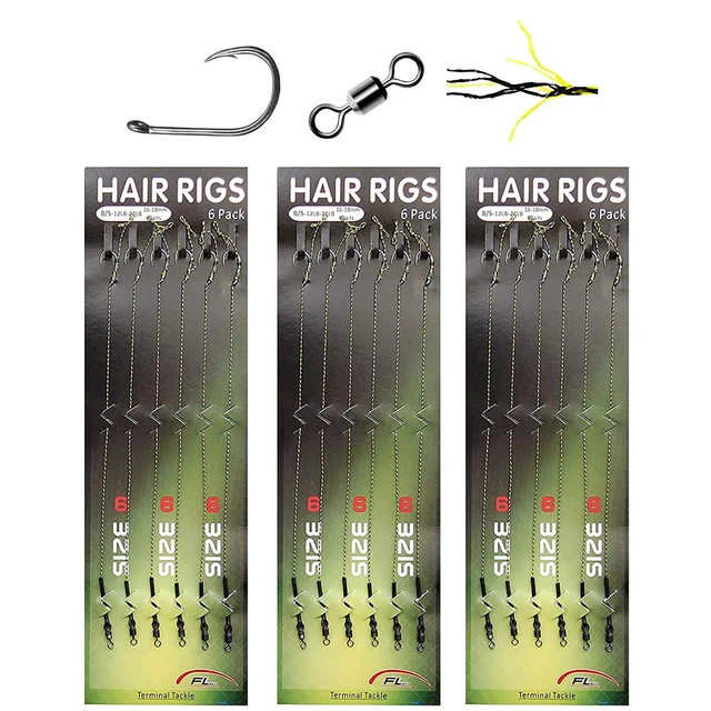 18Pcs=3Packs Carp rigs fishing kit Braided leader line Carp fishing hooks  2# 4# 6# 8# Carp riggs Fishing Tackle - AliExpress