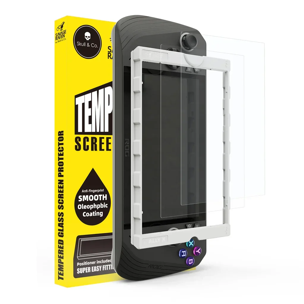Skull & Co. Premium Tempered Glass Screen Protector Set with Positioner - 2 Pack