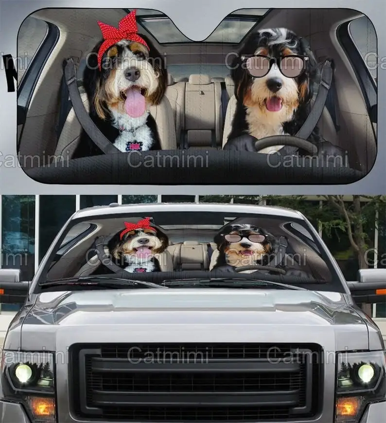 

Bernedoodle Car Sun Shade, Car Decoration, Bernedoodle Sun Shade, Bernedoodle Gift, Gifts For Him, Gifts For Her, Mom Gift MCL20