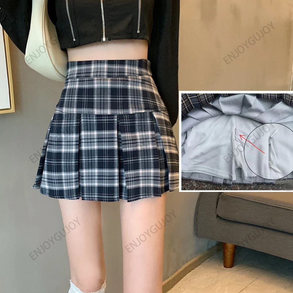 High Waisted Pleated Skirt Short Skirt Women's Invisible Open Crotch Outdoor Sex Student Style Minimalist Fashionable рюкзак xiaomi minimalist urban life style 2 dsbb03rm