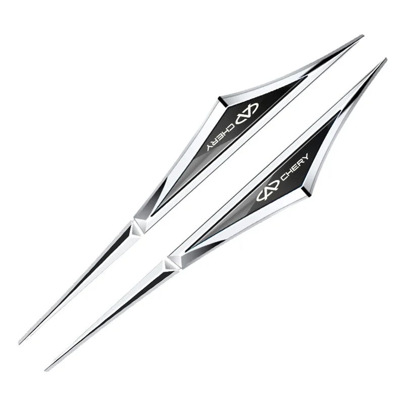 Set of 2 Premium 3D Alloy Car Stickers