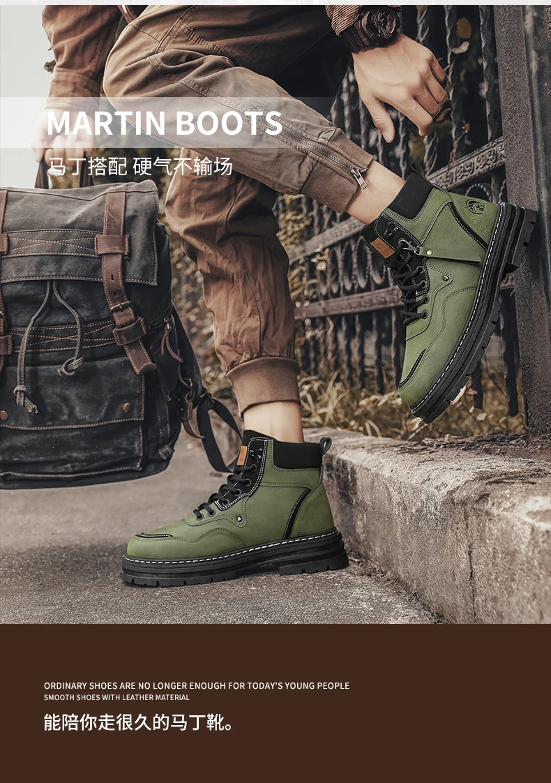 CYYTL Mens Boots Casual Winter Shoes Platform Leather Outdoor Designer Luxury Work Safety Ankle Sneakers Chelsea Cowboy Tactical