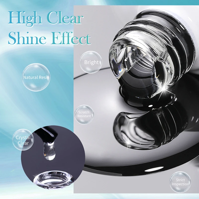BORN PRETTY 10ML 8-in-1 Clear Glue Gel for Nail Apex and Extension Strengthener Nail Glue Gel Hard Gel Base Rhinestone Nail Gel 4