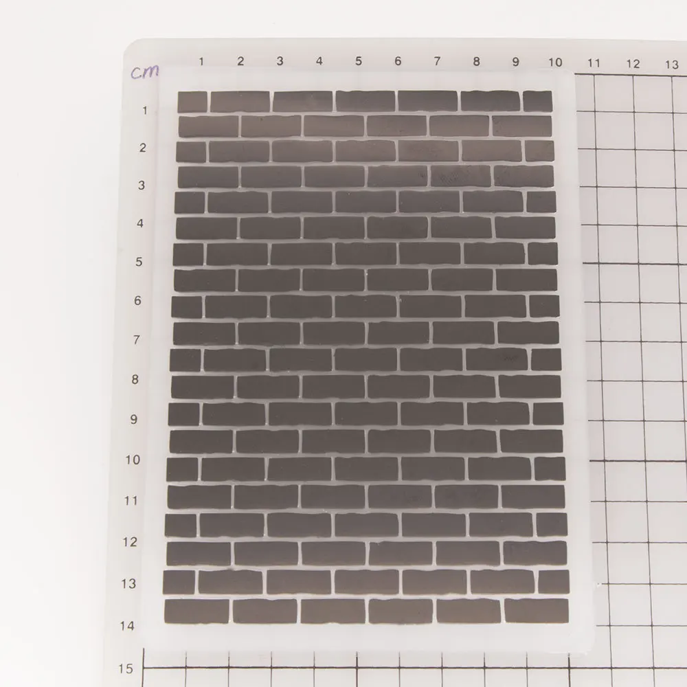 Brick Wall Embossed Folder 6&ldquo; for Scrapbooking and Card Making