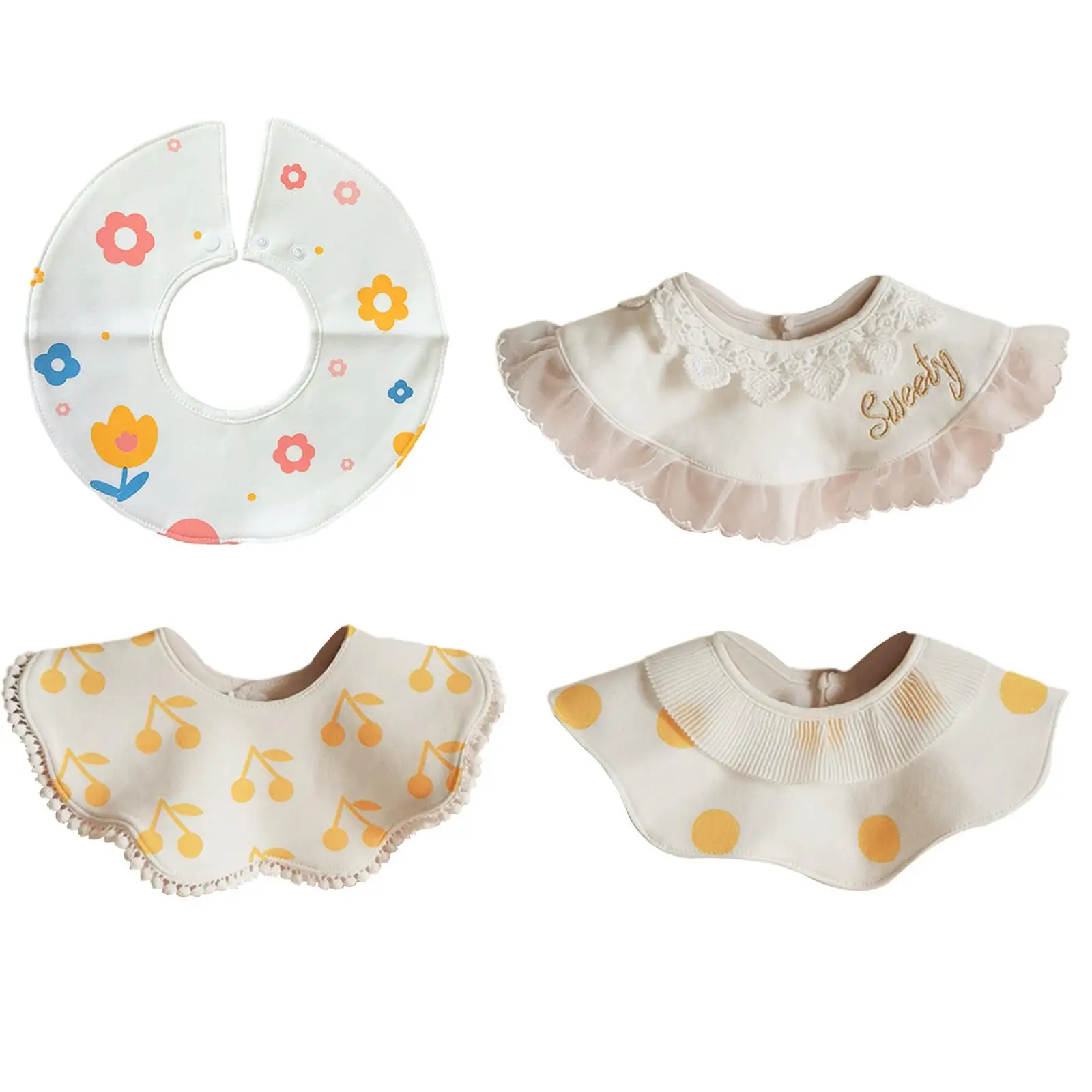 Baby Bib Adjustable Absorbent Muslin Bandana Drool Bibs Feeding Bibs Cotton Bib for Infant Newborn Toddlers 0-36 Months Gifts