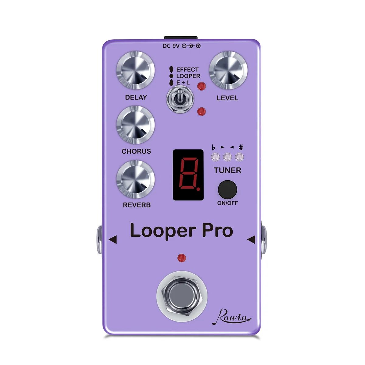 

RE05 Looper Pro Digital Effect Pedal with Looper Delay Tuner Reverb Effect Combined Full Metal Case Bypass