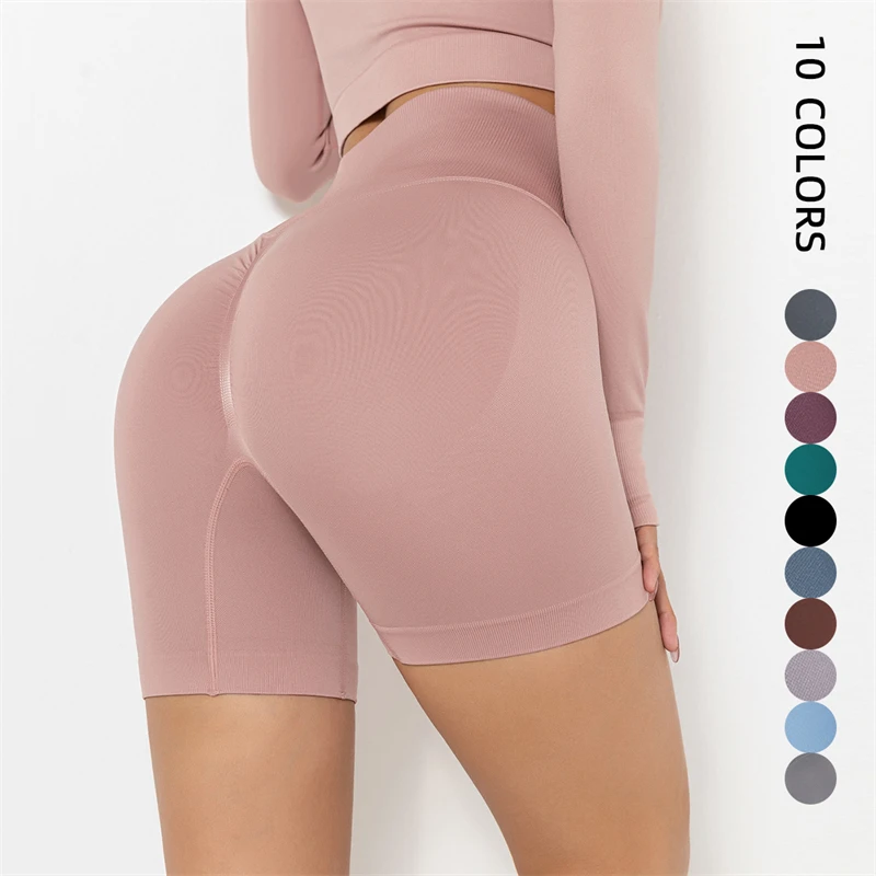 

High Waist Lift Butt Women Running Gym Shorts Breathable Yoga Sports Shorts Quick Dry Fitness Leggings