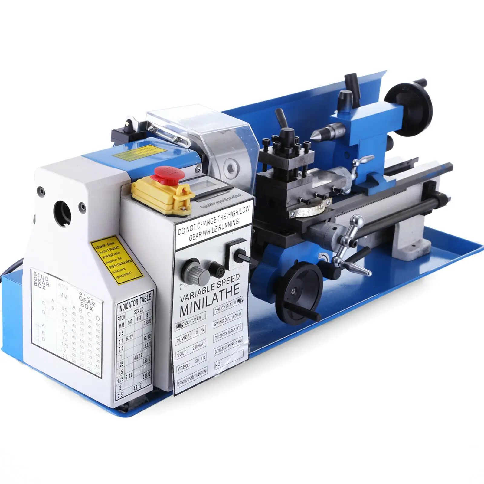 VEVOR CJ18A Metal Gear Lathe Metal Lathe 550W Mini Lathe 220 V Lathe