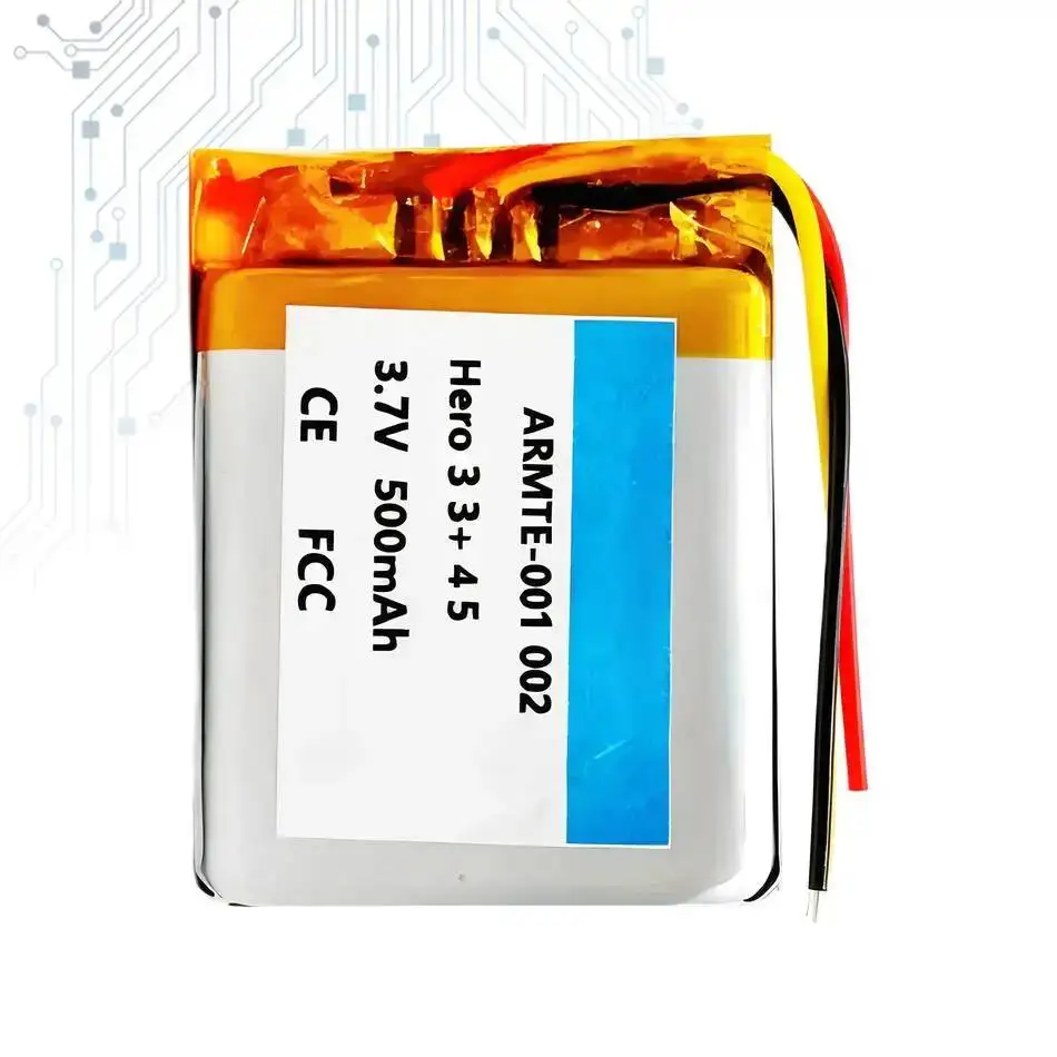 Face arrière de la batterie longue durée 430mAh avec connecteurs pour Gopro Hero