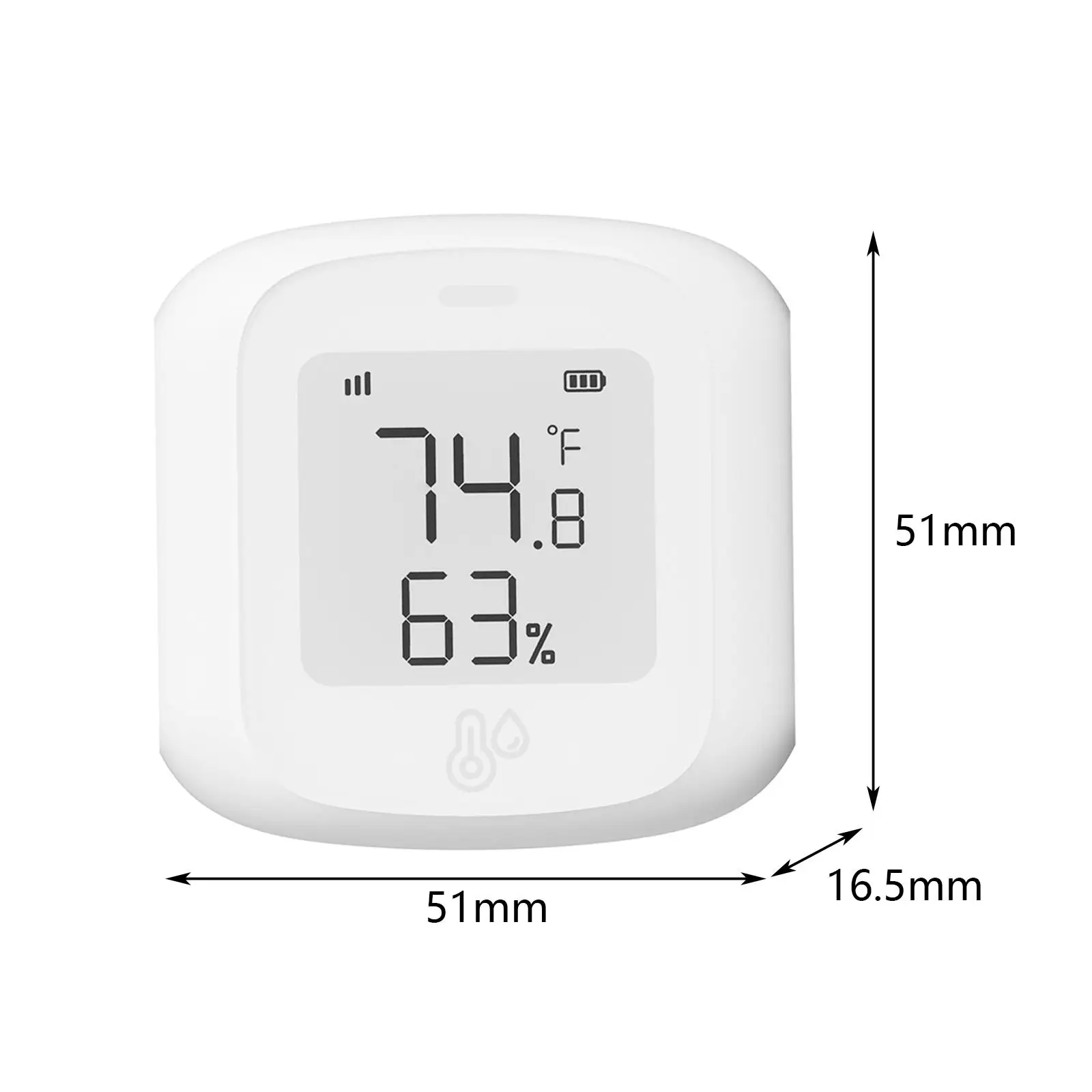 Outdoor Indoor Thermometer LCD Screen Compact for Spas Refrigerator Door Tub