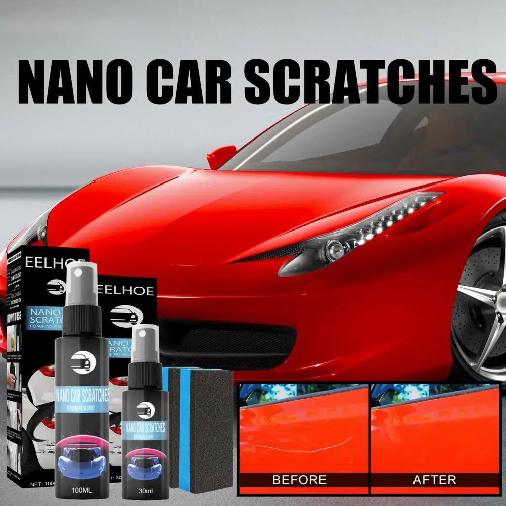 

Scratch Removal Spray Car Scratch Repair Spray Quick Remover Gloss Finish Ceramic Coating Protection Fast for 30/50/100ml