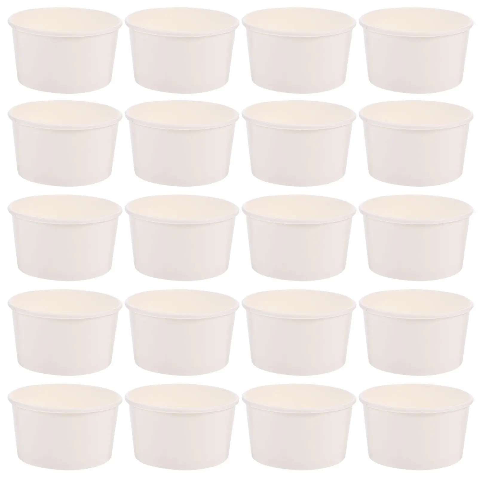 100 Pcs Cup Disposable Ice Cream Cake Cups Jelly Dessert Container White Mousse