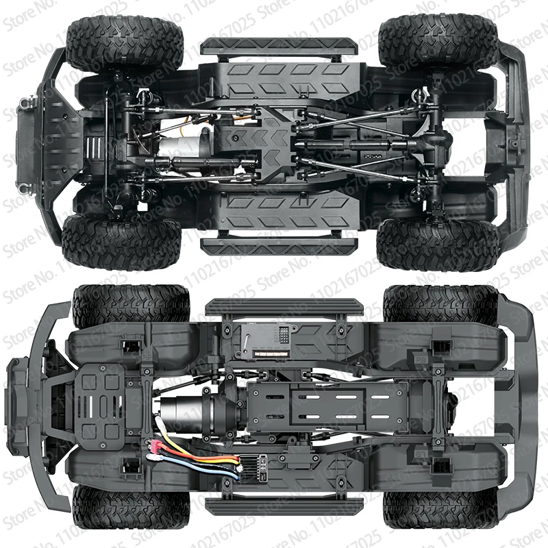 RC Crawler 1/10 Rc Car 4WD RTR HB R1001 with LED 2.4G Electric Remote Control Rock Buggy Off-road Vehicle Rc Cars for Adults 6