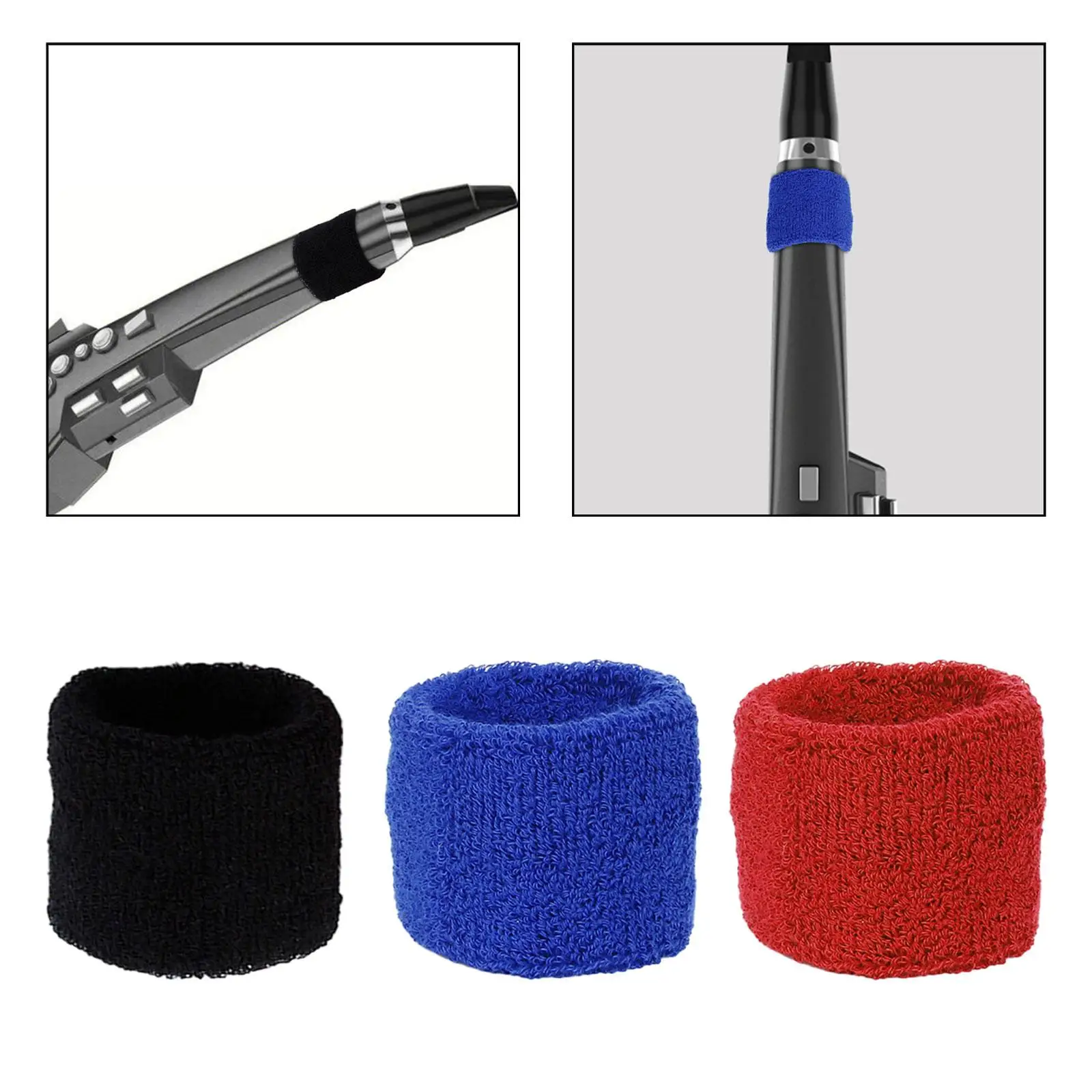 Mini Saxophone Absorbent Loop Cotton Band Portable Musical Instrument for