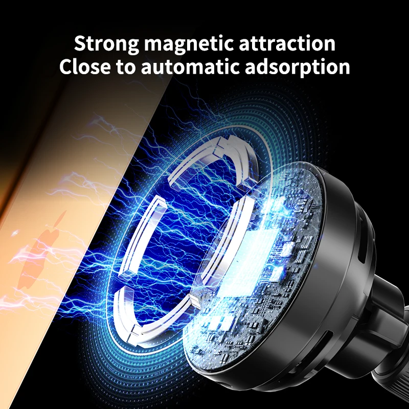 Magnetic 25W Wireless Car Charger & Phone Holder Stand with Fast Charging