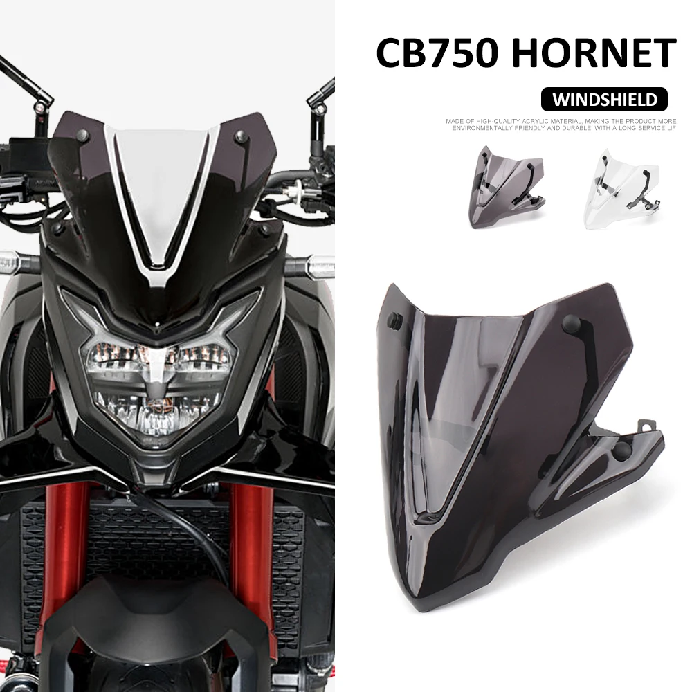

Motorcycle Windshield Windscreen Visor Fits For HONDA CB 750 Hornet CB750 HORNET 2023 Wind Deflector Shield Screen With Bracket