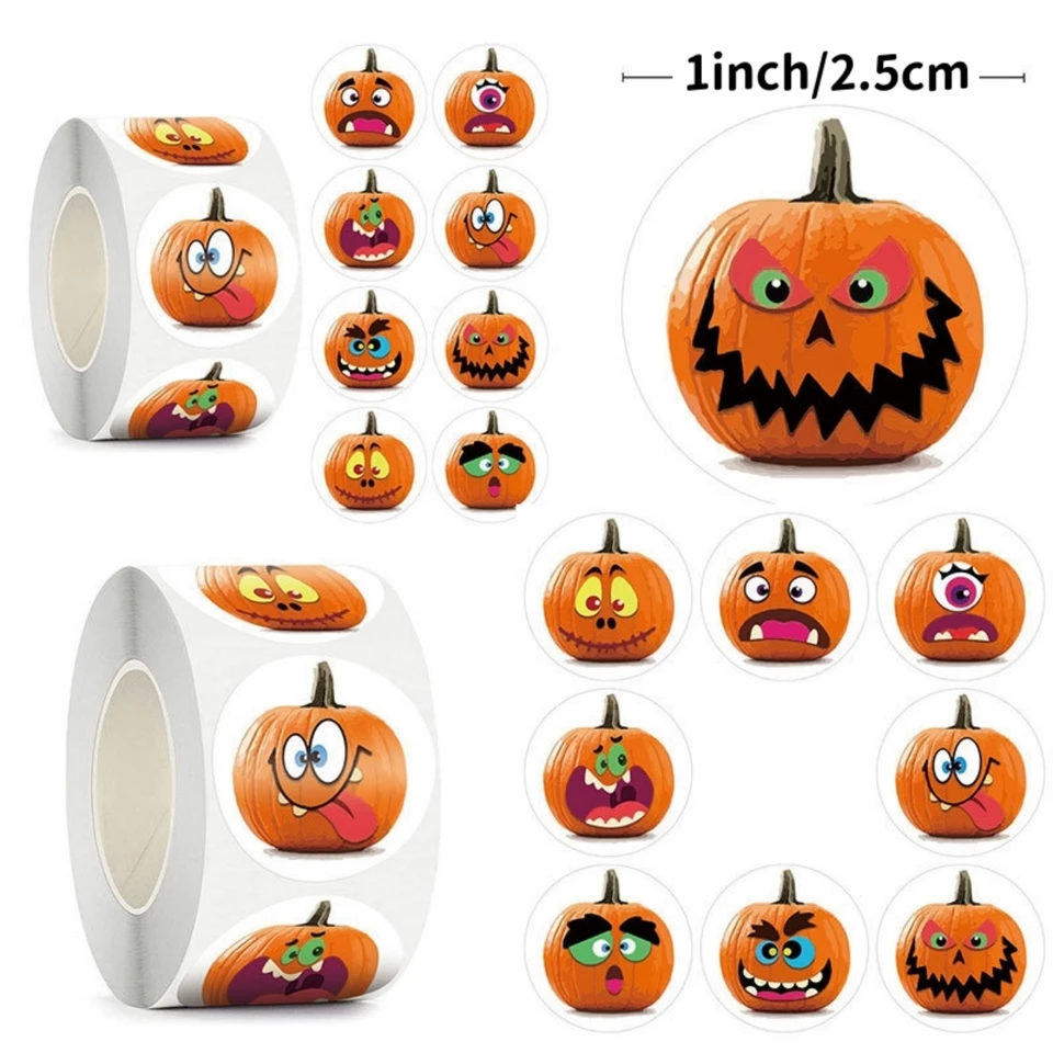 Stickers Pailletés Halloween – Citrouilles & Chauves-souris (23 Pièces) | Kit-Création