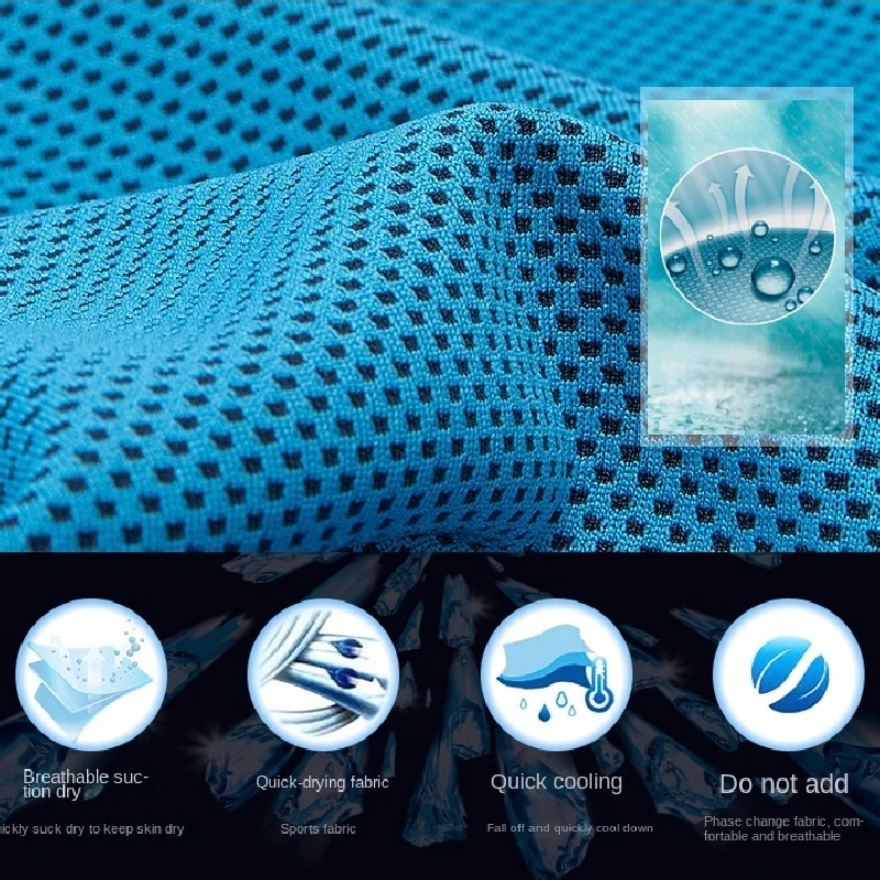 Sports Towel 100% Polyester Fiber Cold Feeling Towel Silicone Sleeve Compressed Cooling Sweat Absorption Quick Drying Cold Towel 3