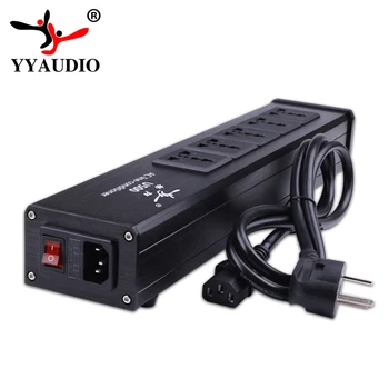 하이엔드 하이파이 시어터 오디오 AC 전원 필터, 오디오 노이즈 컨디셔너 전원 청정기 스트립, AC 소켓 10A, AC220, 50Hz, 5 위치