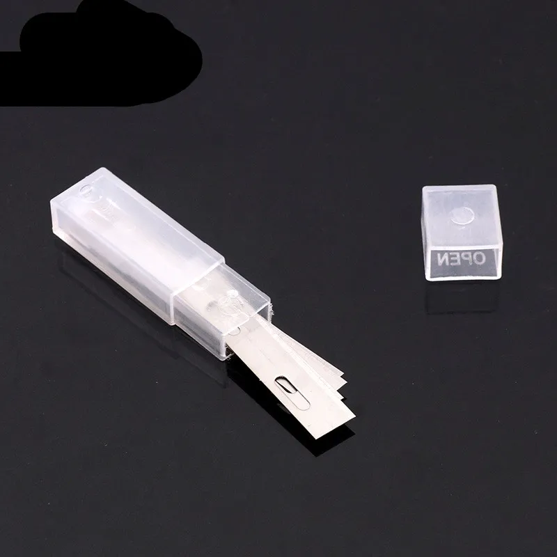3/10Pcs Stainless Steel Replacement Blades For DIY Leather Craft Skiver Safety Strander Lace Maker Tool leather cutting tools