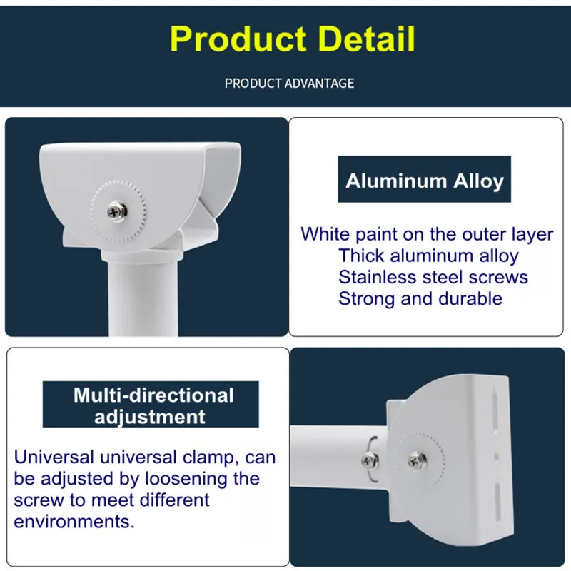 Aluminum Alloy Vertical Mount/Ceiling Mount Bracket Lengthening Wall Hanger CCTV Security Camera Bracket Thick Straight Tube