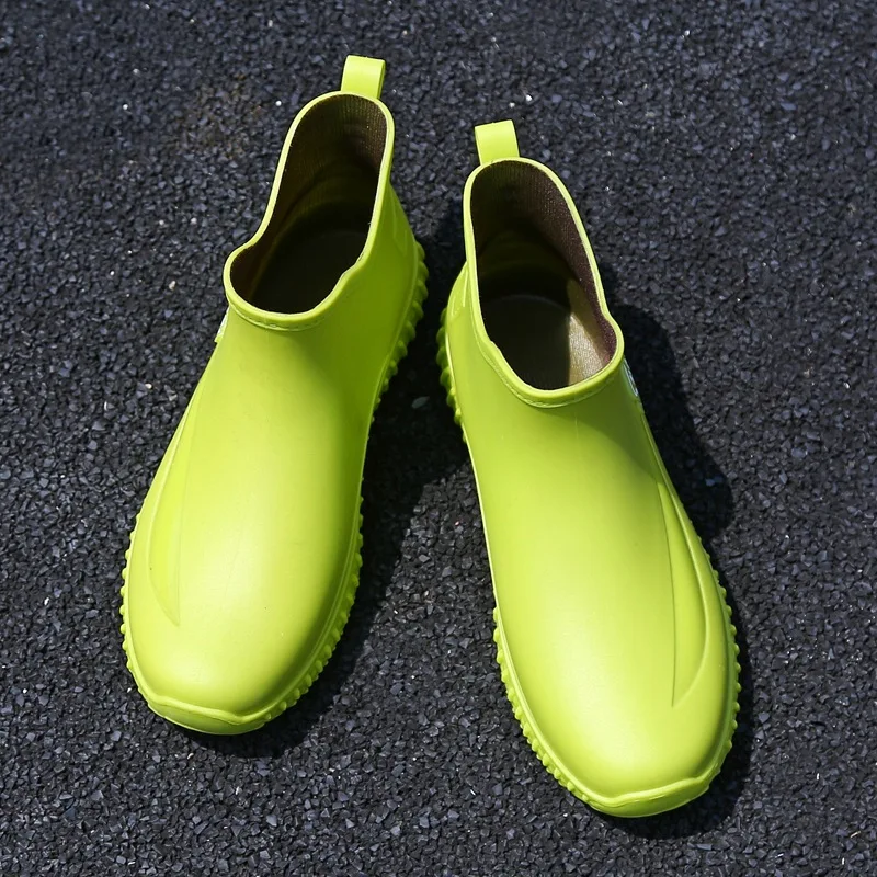 Bottes de pluie homme semelle épaisse chaude résistante pour pêche quatre saisons