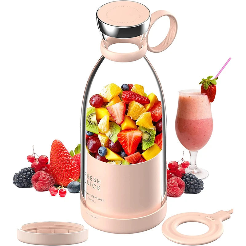 

6 Blades Electric Juicer Cup Blender USB Rechargeable Portable Fruit Milk Mixing Tool Mini Fresh Juice Blender Sport Bottle